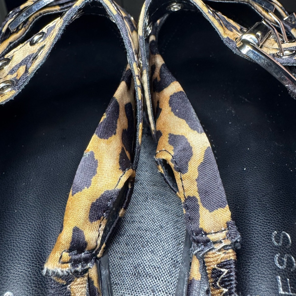 BERNESS 
Double Buckle Pointed Toe
Slingback Flat Leopard Brand New - Picture 4 of 11